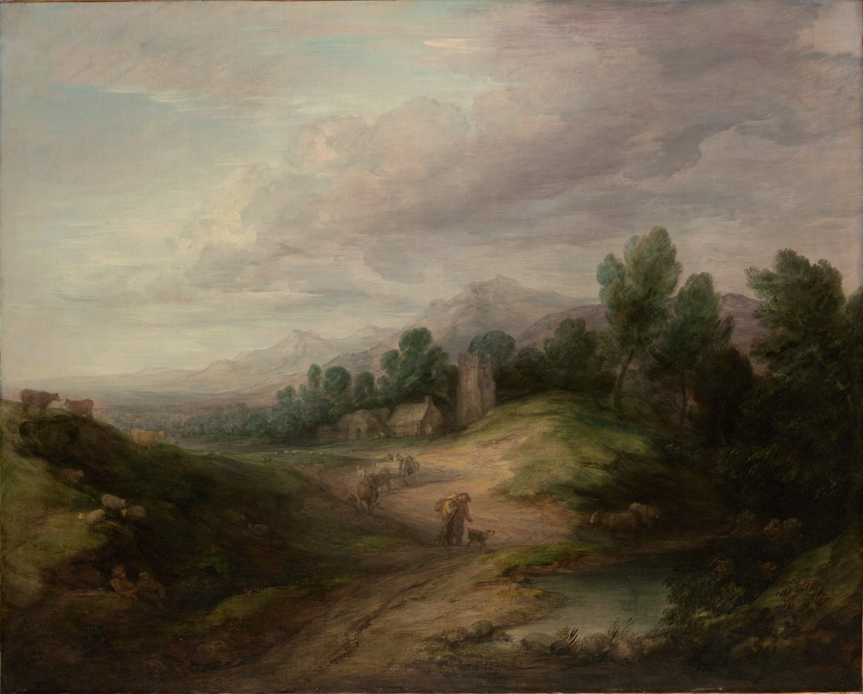Zalesněná náhorní krajina od Thomas Gainsborough