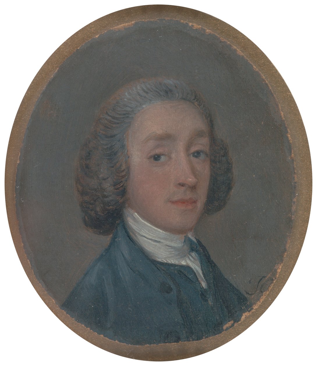 Portrét mladého muže s napudrovanými vlasy od Thomas Gainsborough RA