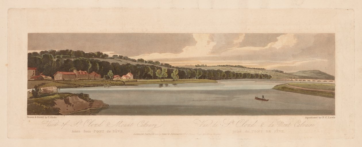 Výběr dvaceti nejmalebnějších výhledů v Paříži: Pohled na St. Cloud & Mount Calvary...18 od Thomas Girtin