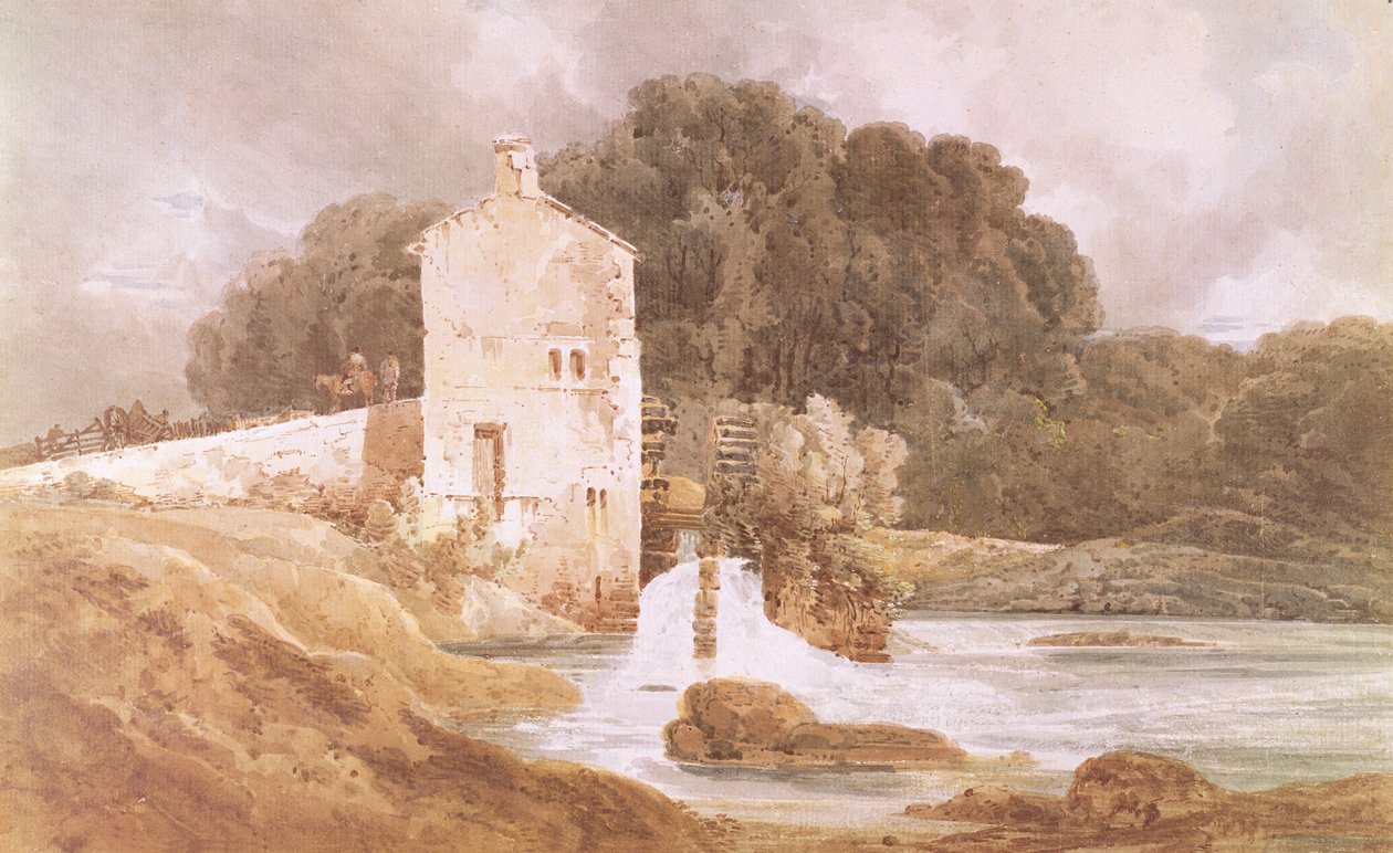 Abbey Mill, Knaresborough od Thomas Girtin