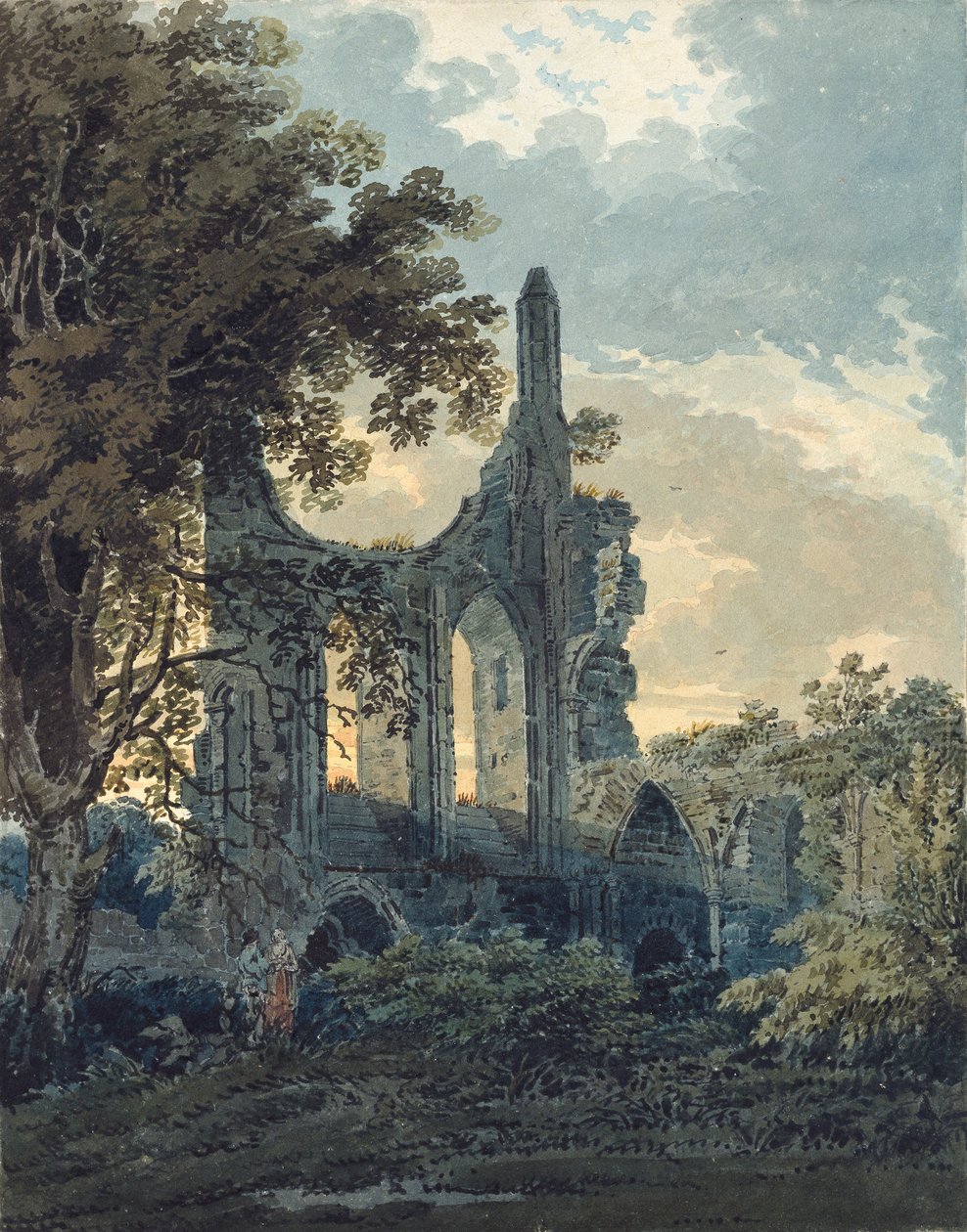 Byland Abbey, Yorkshire, c1793 od Thomas Girtin