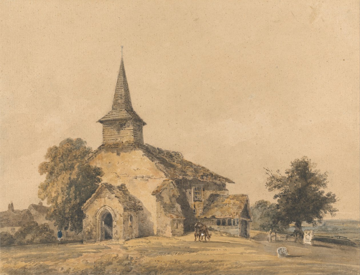 Kostel Chapel, Surrey od Thomas Girtin