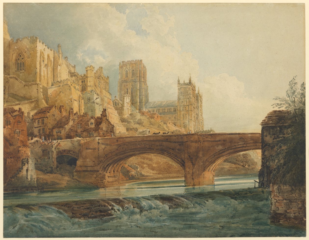 Durhamská katedrála a hrad od Thomas Girtin