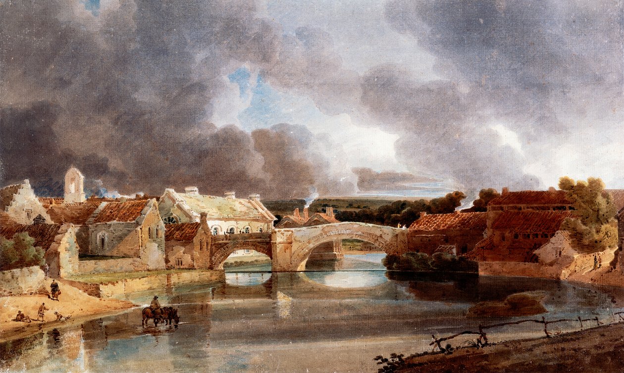 Morpeth Bridge, asi 1802 (inkoust a akvarel) od Thomas Girtin