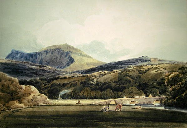 Mynnydd Mawr, Severní Wales (tužka a akvarel) od Thomas Girtin
