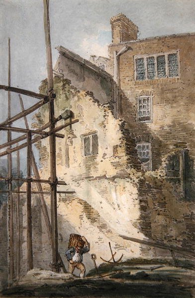 Části pozůstatků staré Drury Lane (akvarel na papíře) od Thomas Girtin