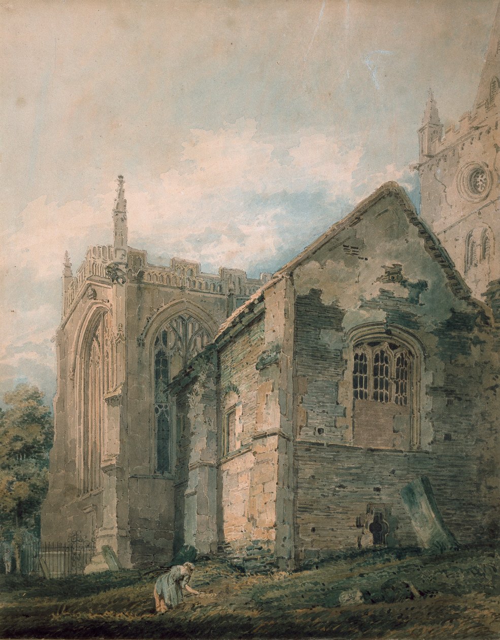 The Ancient Charnel House, Holy Trinity Church, Stratford-upon-Avon, 18. století od Thomas Girtin