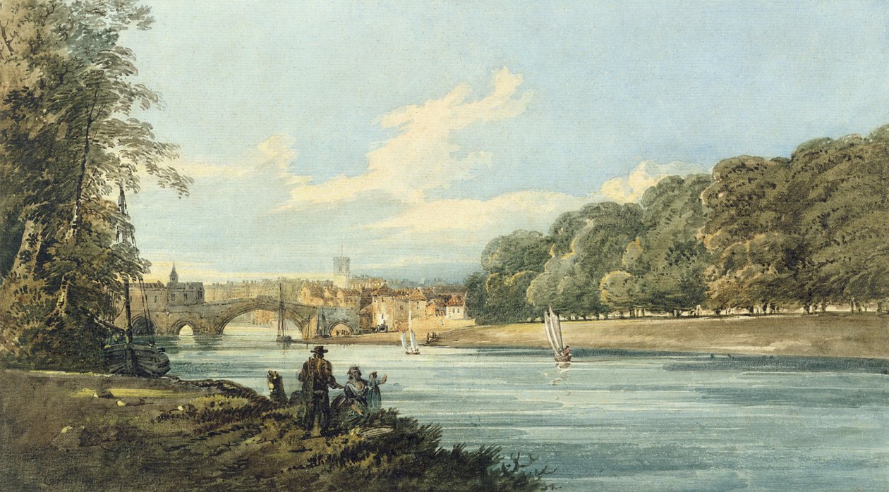 The New Walk, York, cca 1798 (tužka a akvarel na papíře) od Thomas Girtin