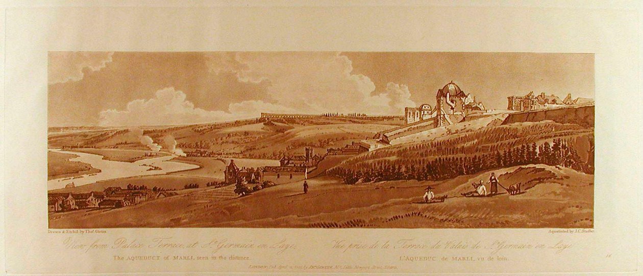 Blick von der Palastterrasse in St. Germain, das Aquädukt von Marli in der Ferne od Thomas Girtin