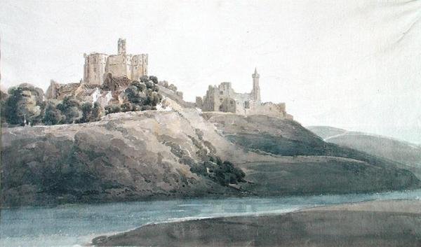 Warkworth Castle (akvarel na papíře) od Thomas Girtin