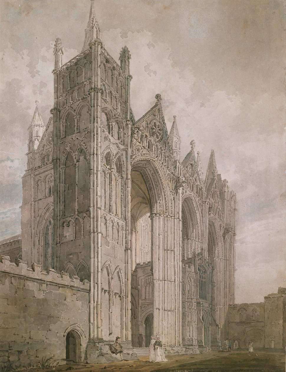 Západní fronta katedrály Peterborough od Thomas Girtin