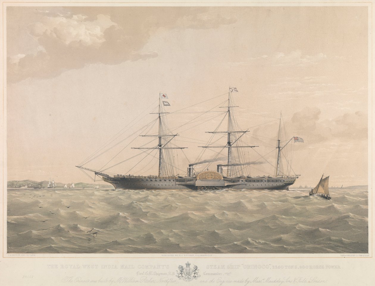 Parní loď Orinoco společnosti Royal West India Mail Company od Thomas Goldsworth Dutton