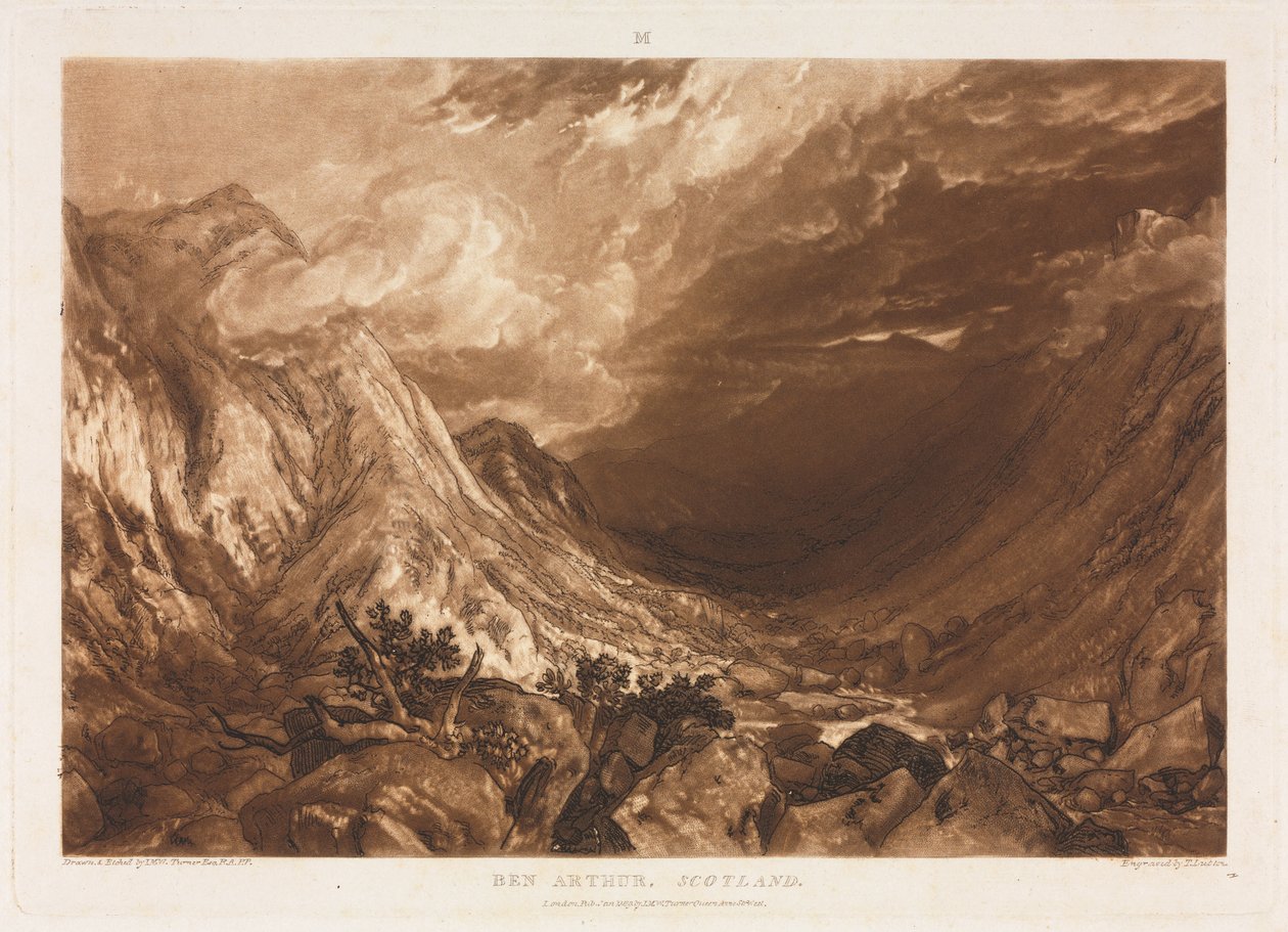 Liber Studorium: Ben Arthur, Skotsko, c. 1818. od Thomas Guff Lupton