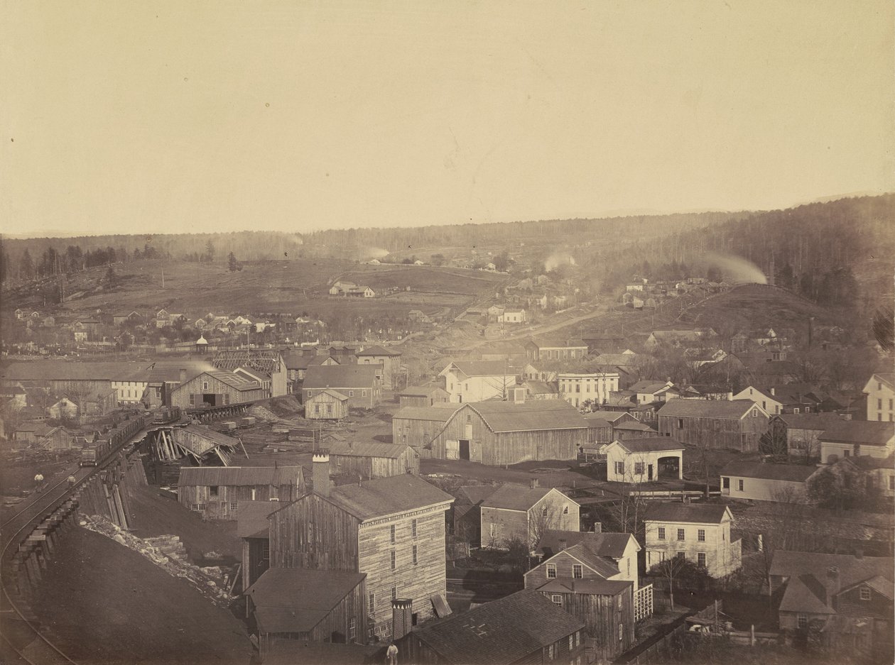 Honesdale, sekce 3, Del.  Hudson Canal Co.,c. 1863-1865 (foto) od Thomas H. Johnson