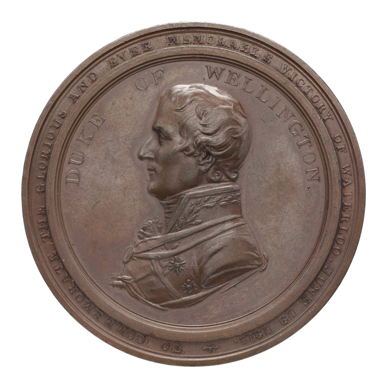Pamětní medaile Wellingtona a Blüchera u Waterloo, 1815 (bronz) od Thomas Halliday