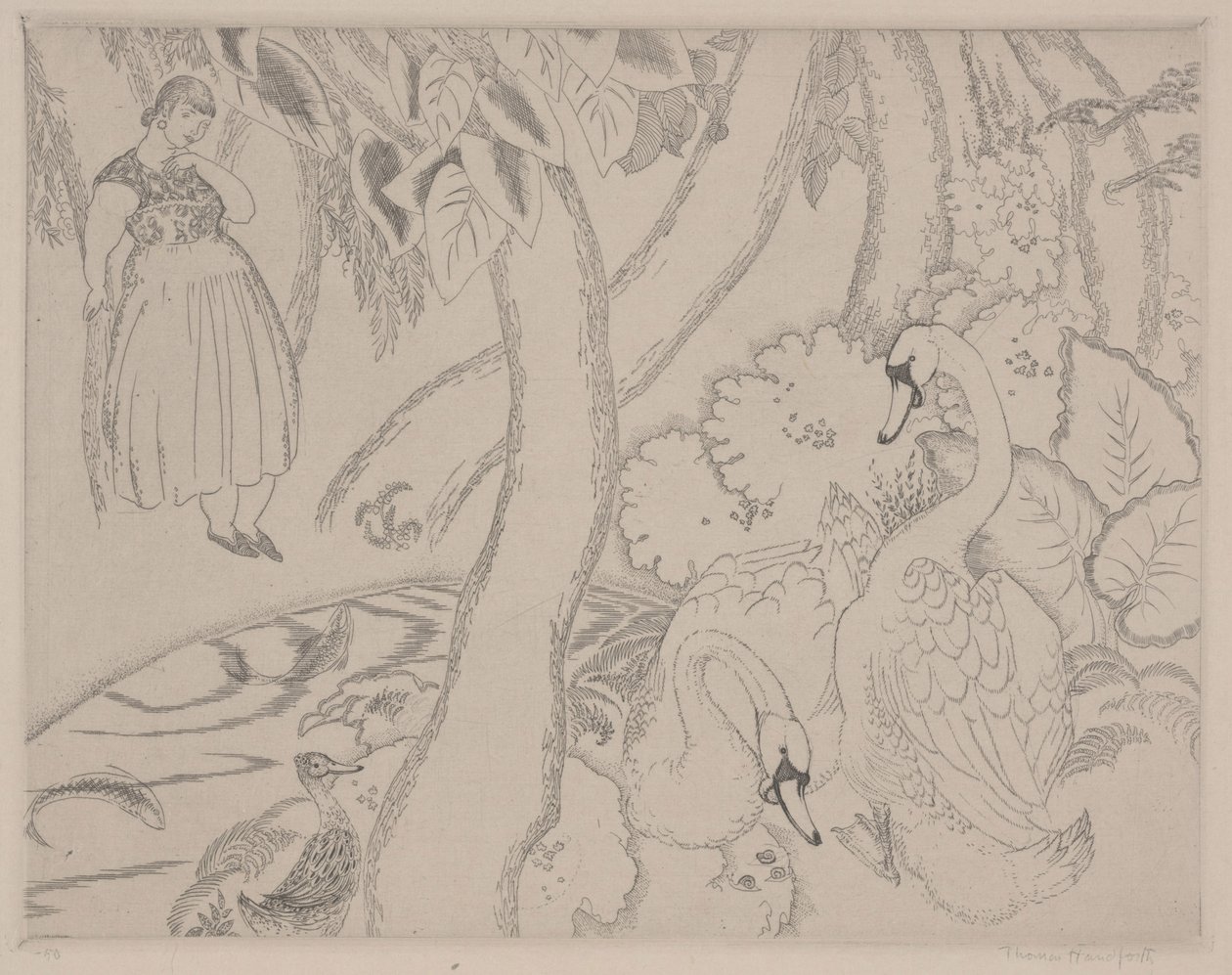 Leda, kolem roku 1928 (lept) od Thomas Handforth