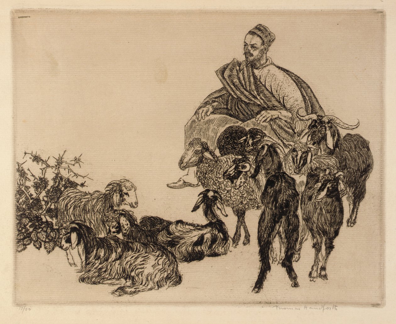 Bez názvu (Arab s kozami) od Thomas Handforth