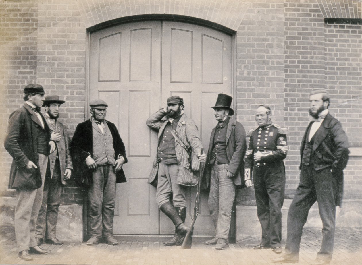 Zaměstnanci v Holkham Hall, Norfolk, kolem roku 1863 (tisk alba) od Thomas Harcourt Powell