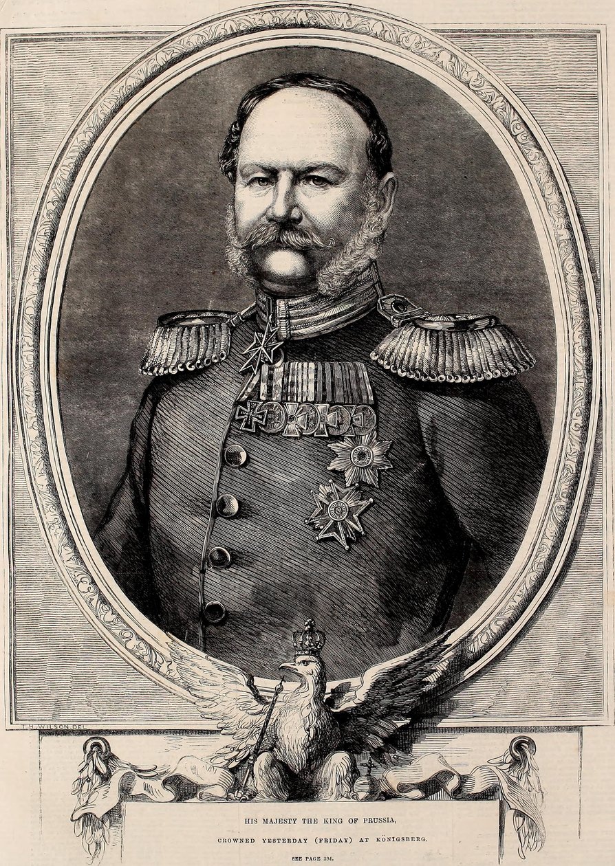 Jeho Veličenstvo pruský král byl včera (v pátek) korunován v Königsbergu. od Thomas Harrington Wilson
