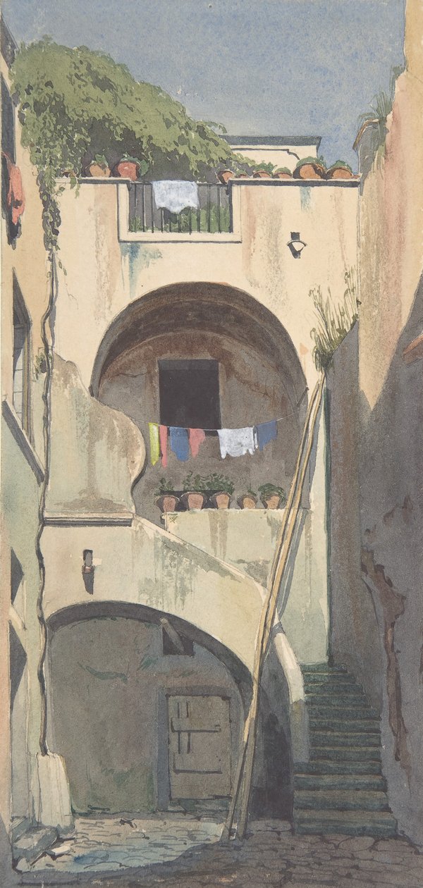 Dům v Sorrentu, polovina 19. století. od Thomas Hartley Cromek