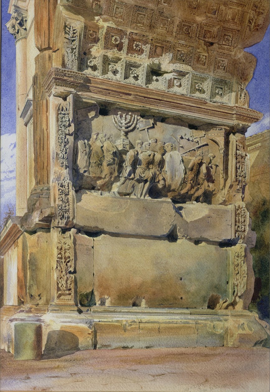 Titův oblouk, Řím, 1842 od Thomas Hartley Cromek