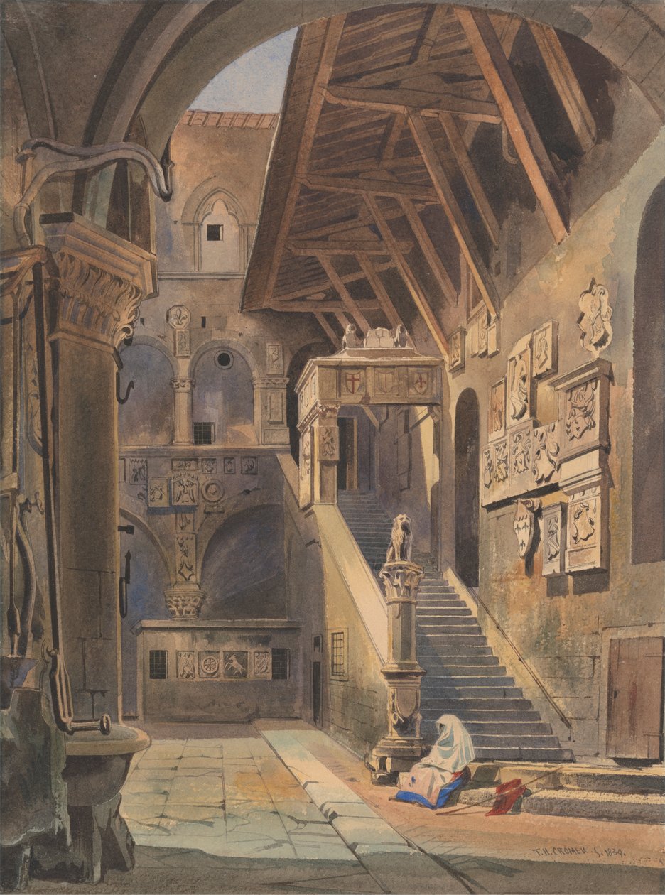 Court of the Bargello, Florencie od Thomas Hartley Cromek