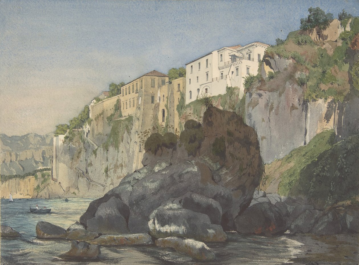 Domy v Sorrento, polovina 19. století. od Thomas Hartley Cromek