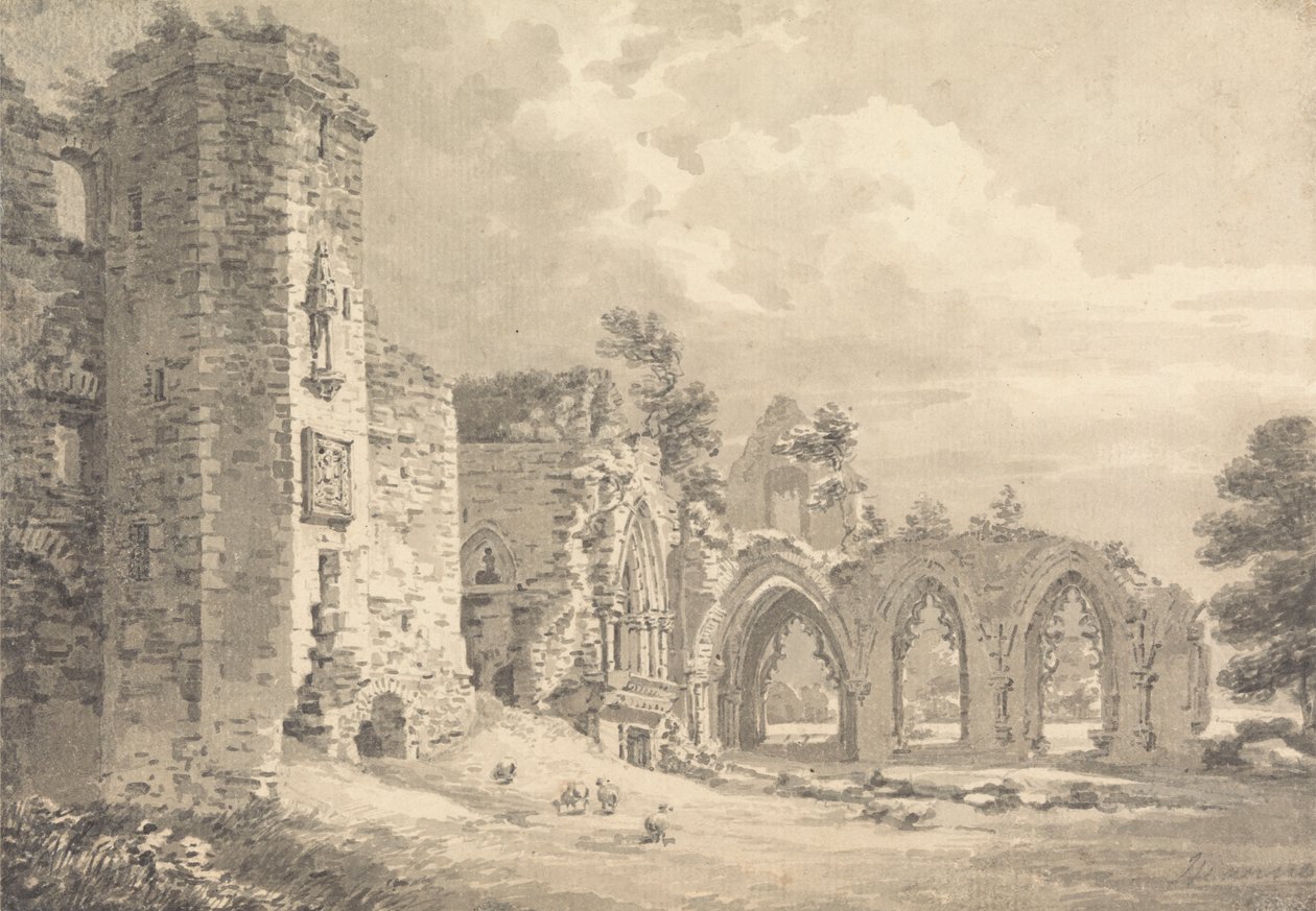 Ruiny College of Lincluden, poblíž Dumfries od Thomas Hearne