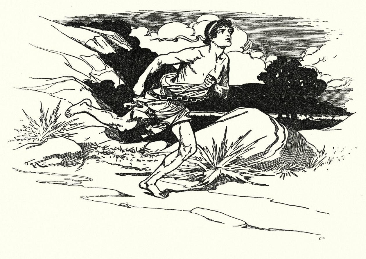 Bitva u Marathonu (litografie) od Thomas Heath Robinson