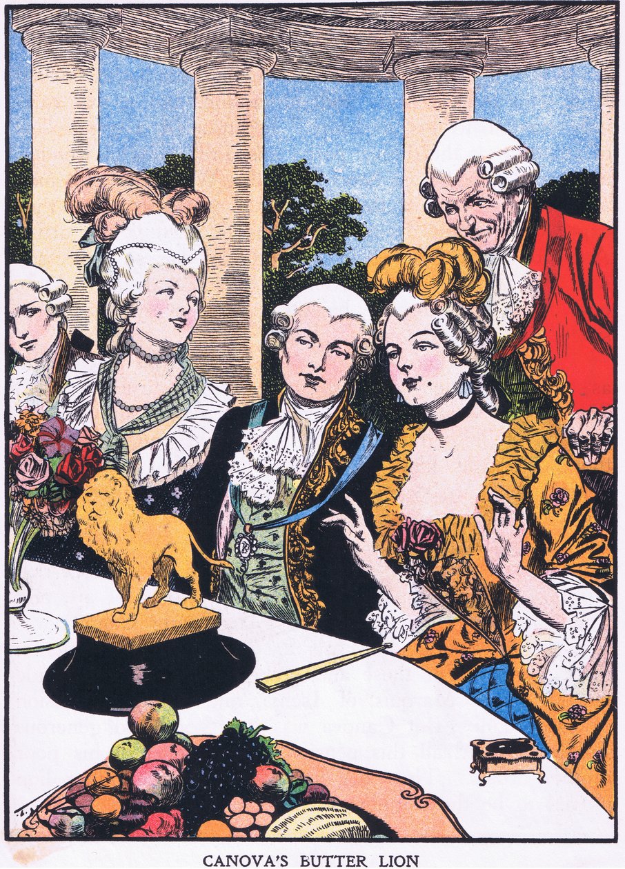 Canův máslový lev (barevná litografie) od Thomas Heath Robinson