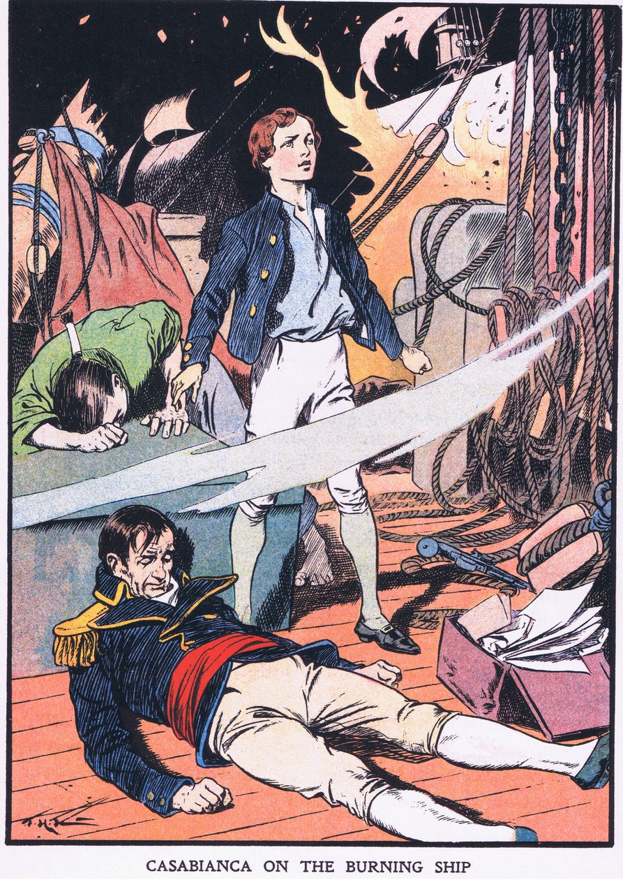 Casabianca (barevná litografie) od Thomas Heath Robinson