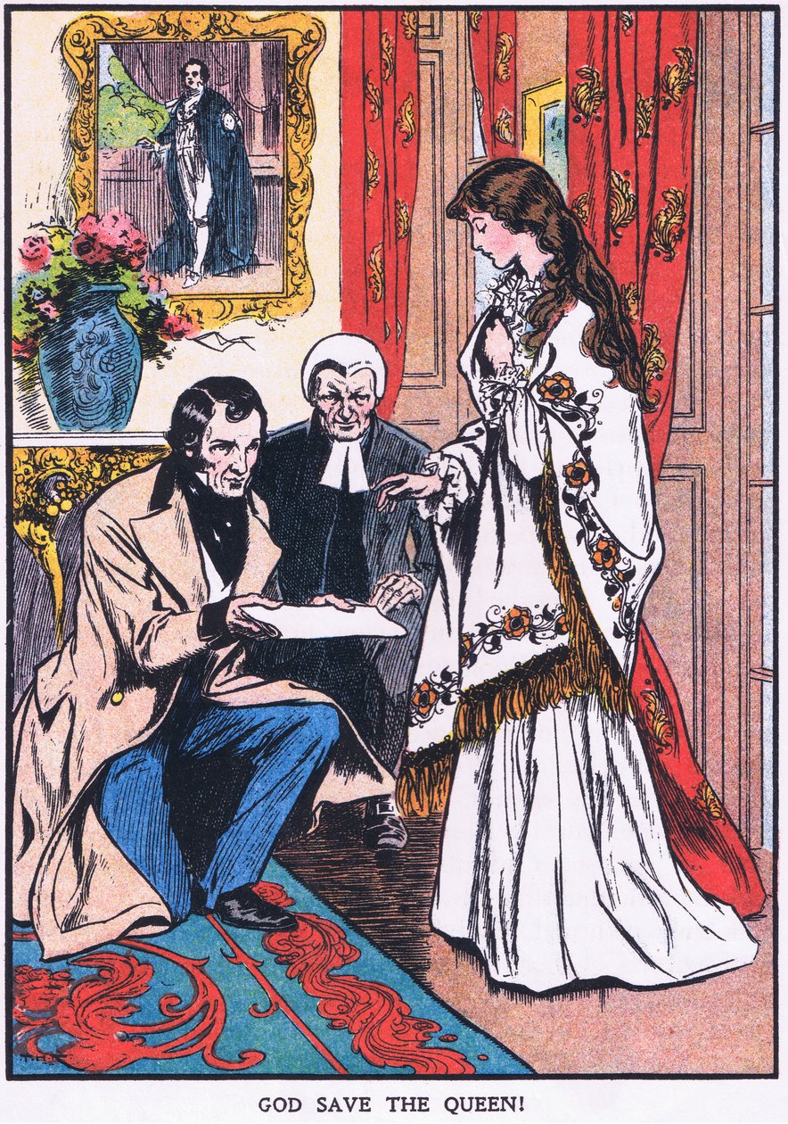"God save the Queen" (barevná litografie) od Thomas Heath Robinson