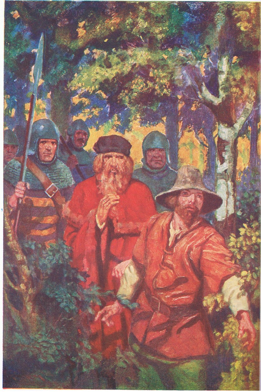 Šerif se svou družinou se drží Robinovi v patách (barevná litografie) od Thomas Heath Robinson