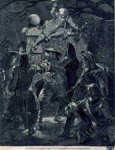 The Outrage Upon Sir John Coventry († 1682), 21. prosince 1670 (rytina) od Thomas Herbert (after) Maguire