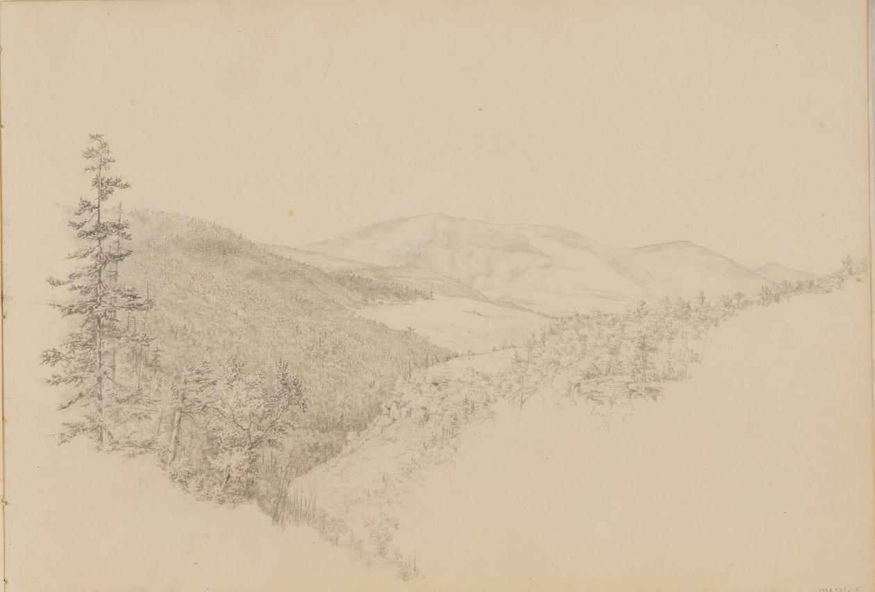 Kauterskill Clove ze Sketchbook of Landscape and Animal Subjects, ca. 1860-64. od Thomas Hewes Hinckley