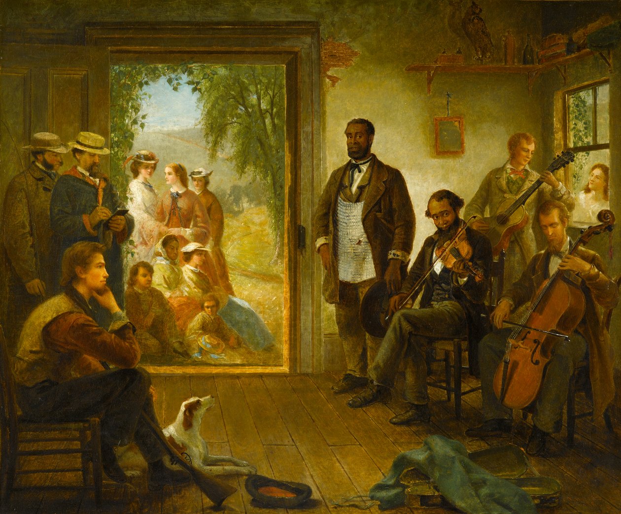 The Musicale, Barber Shop, Trenton Falls, New York, 1866 od Thomas Hicks