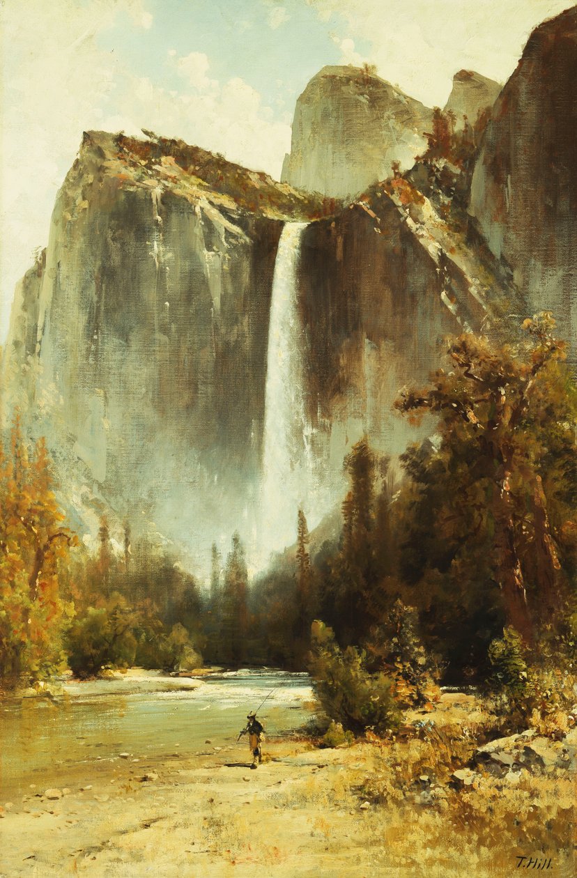 Svatební vodopády, Yosemite, od Thomas Hill