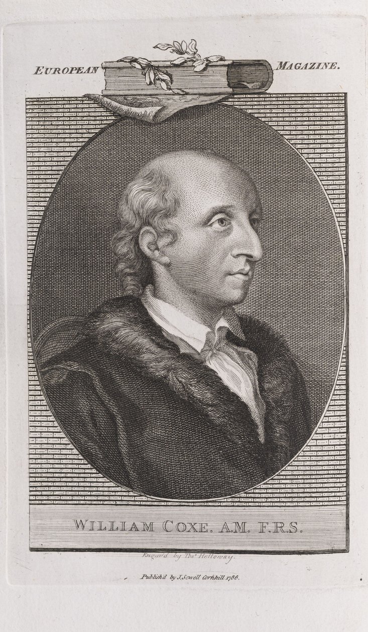 Portrét Williama Coxe 1748-1828, 1786. od Thomas Holloway