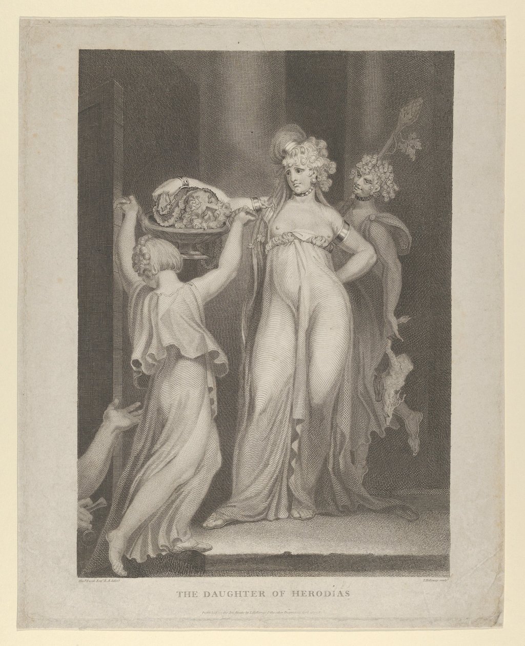 Dcera Herodias Salome přijímající hlavu Jana Křtitele, Matouš 14:10-11..., 1798. od Thomas Holloway