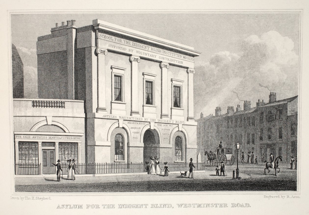 Asylum for the Indigent Blind, Westminster Road, z publikace "London and it