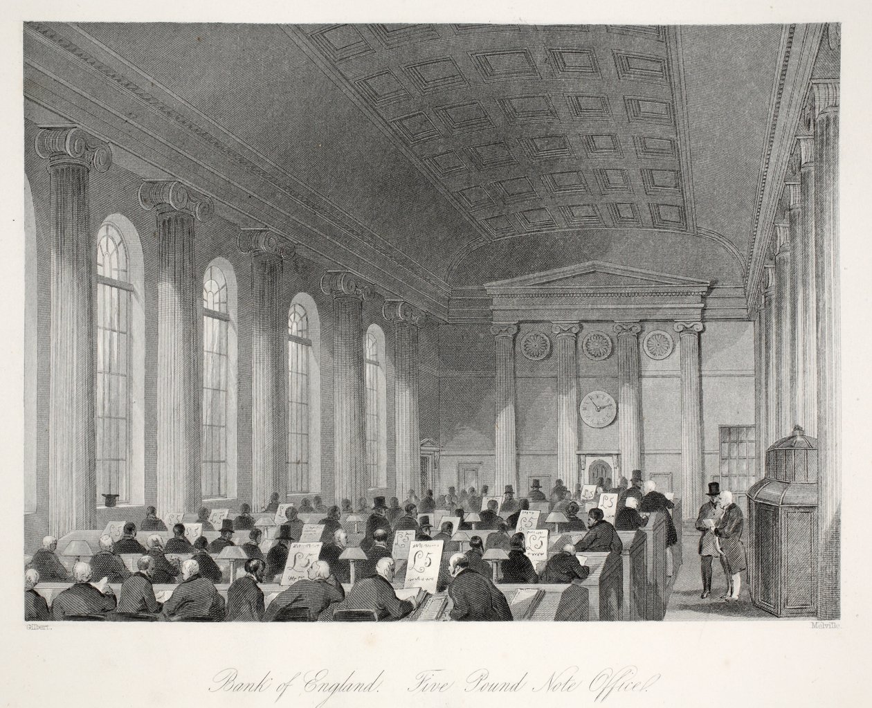 Bank of England - Five Pound Note Office, z hospody 