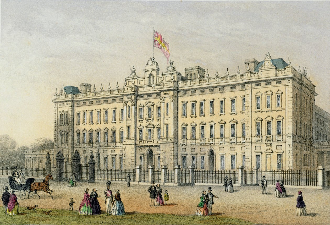 Buckinghamský palác, ryl Bachelier, hospoda. 1854 od Thomas Hosmer Shepherd