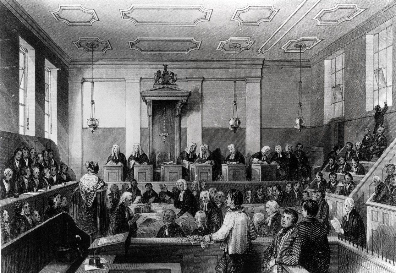 Central Criminal Court, The Old Bailey, vyryl H. Melville od Thomas Hosmer Shepherd
