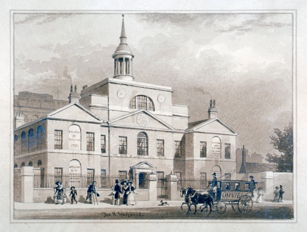 City of London ležící nemocnice, City Road, Finsbury, Londýn, c1827. od Thomas Hosmer Shepherd