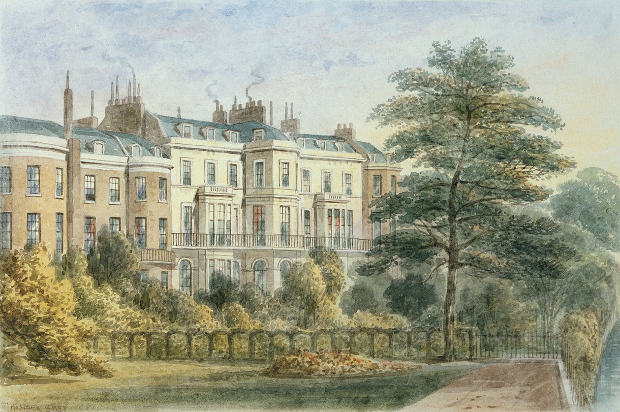 Východní průčelí domu sira Roberta Peela v Privy Garden (1788-1850) 1851 od Thomas Hosmer Shepherd
