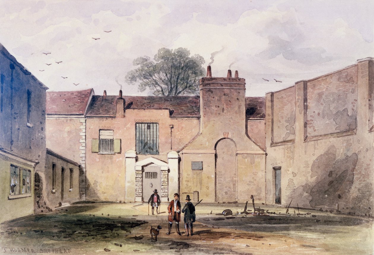 Vchod do věznice Tothill Fields, 1850 od Thomas Hosmer Shepherd