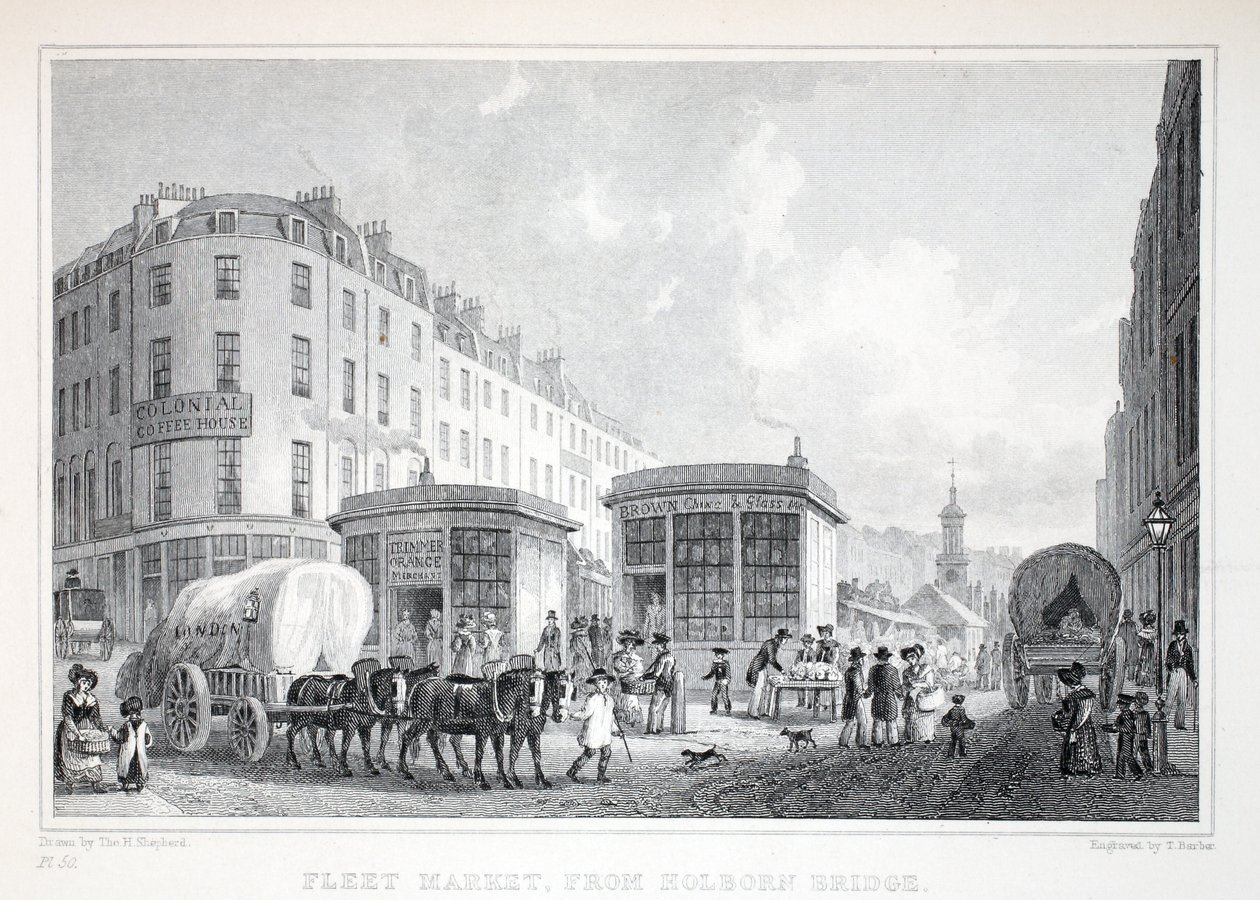 Fleet Street, z Holborn Bridge, z hospody 