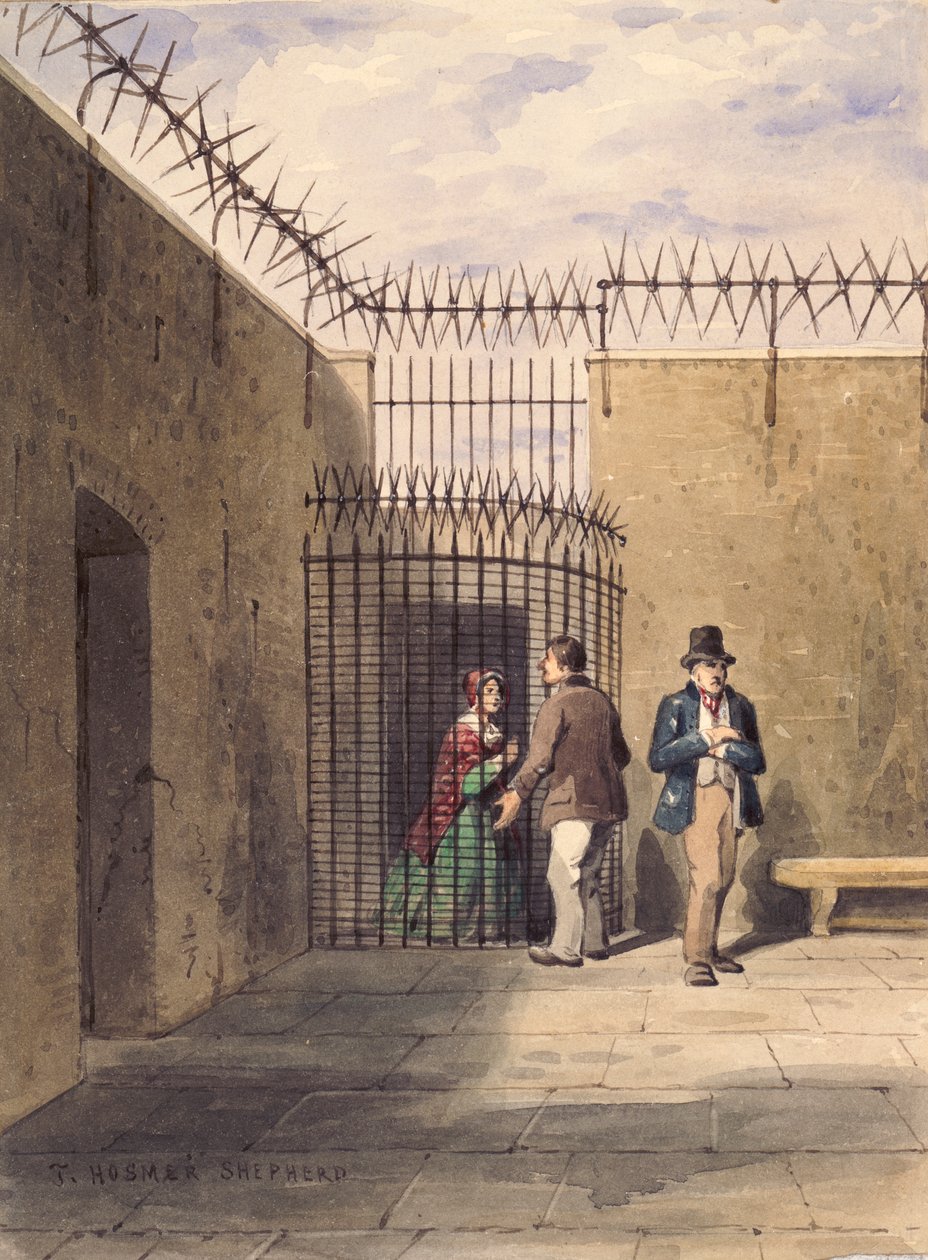 House of Correction, Clerkenwell, Londýn, c1830 od Thomas Hosmer Shepherd
