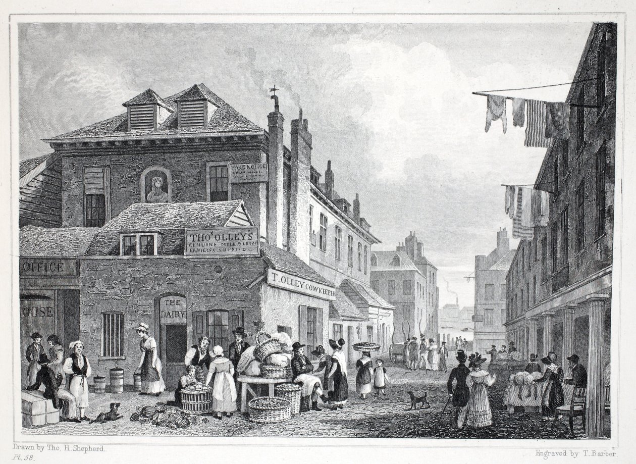 Hungerford Market, Strand, z hospody "London and it