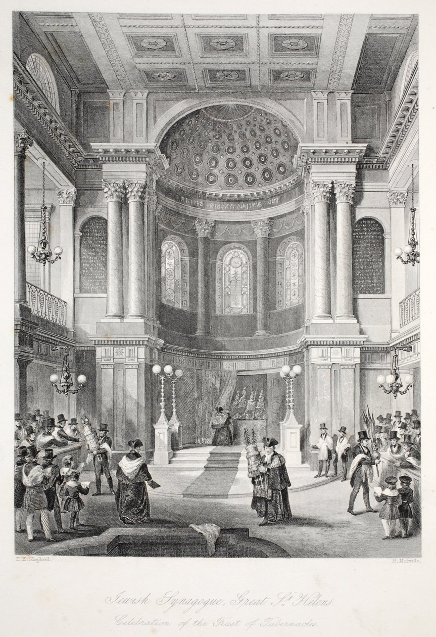 Židovská synagoga, Velká St Helens, z hospody 
